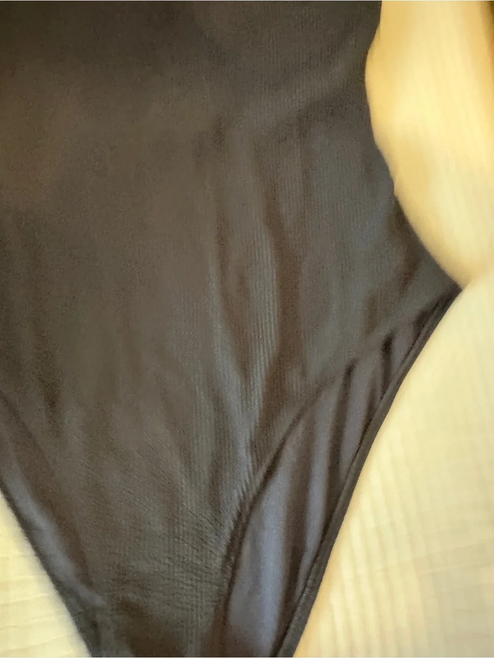 H&M Black One-Shoulder Ribbed Women's Swimsuit